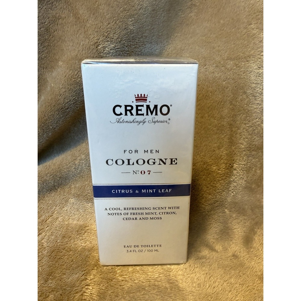 Cremo Cologne Spray for Men Citrus & Mint Leaf 3.4 fl oz‎ Eau De Toilette Sealed
